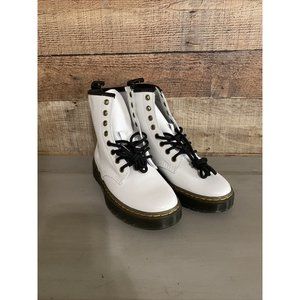Dr. Doc Martens Zavala Air Wair White/Black Combat Boots Women’s Size 5